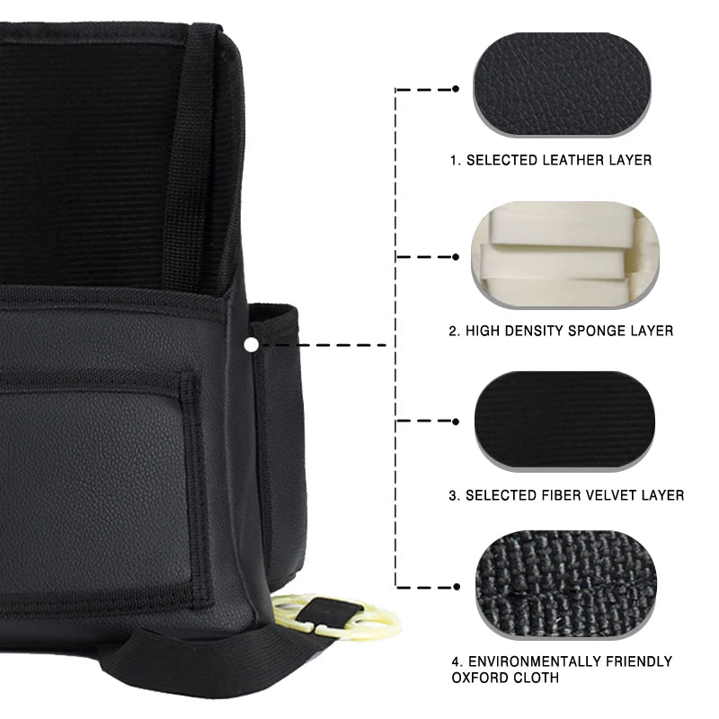 Car Seat Middle Hanger Storage Bag Leather Handbag Holder Tissue Water Cup Pockets Stowing Tidying Car Interior Accessories