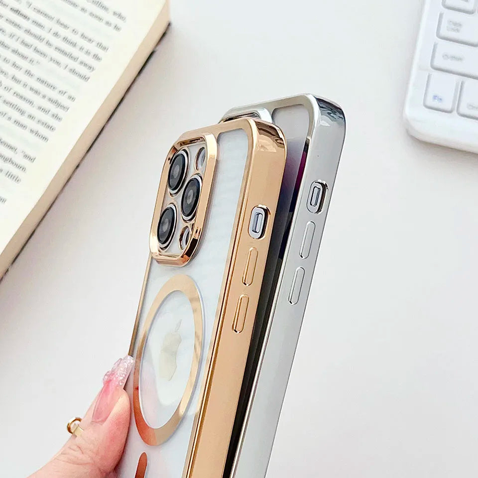 Luxury Phone Charm Strap For Magsafe Magnetic Case For iPhone 15 14 13 12 11 Pro Max 15 Plus Wireless Charging Cover Hange Rope