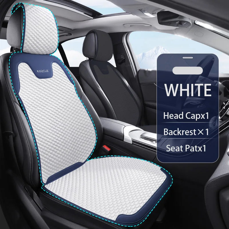Universal Ice Silk Summer Car Seat Covers Breathable Car Seat Covers Full Set Sweat Absorption Auto Seat Cushion Car Accessories