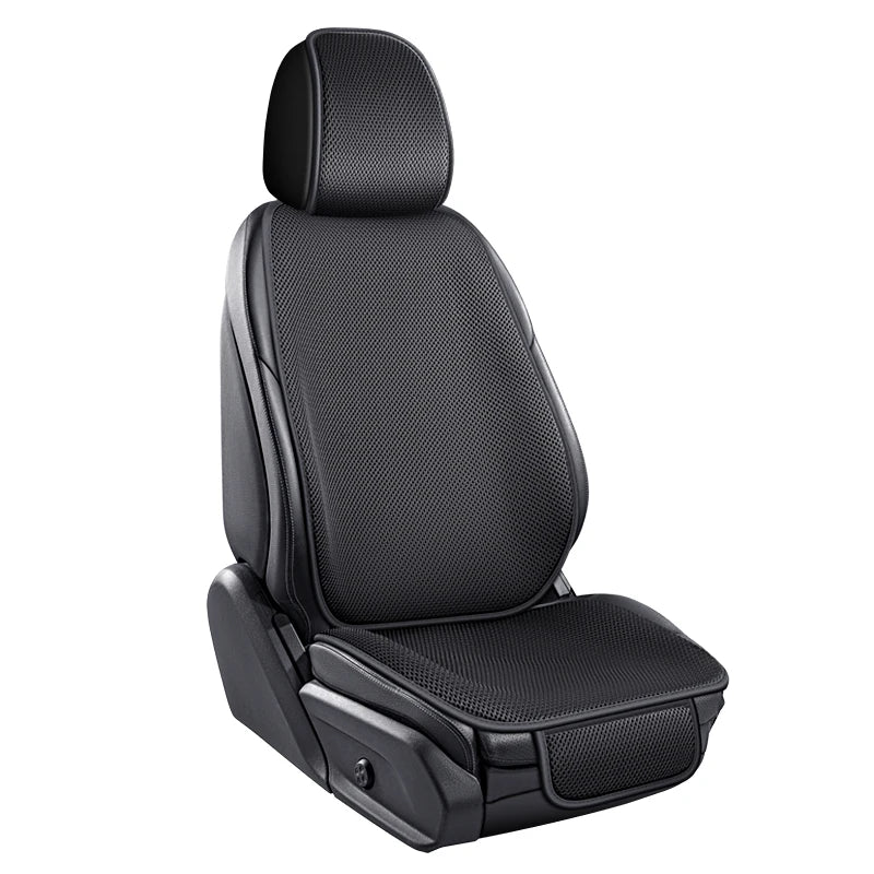 Single Summer Thickeneded Ice Silk Car Seat Cushion, 3D Fiber Honeycomb Mesh, Three-Dimensional Rebound, Comfortable and Breathable, Machine Washable, Suitable for Most Cars, Trucks, Suv