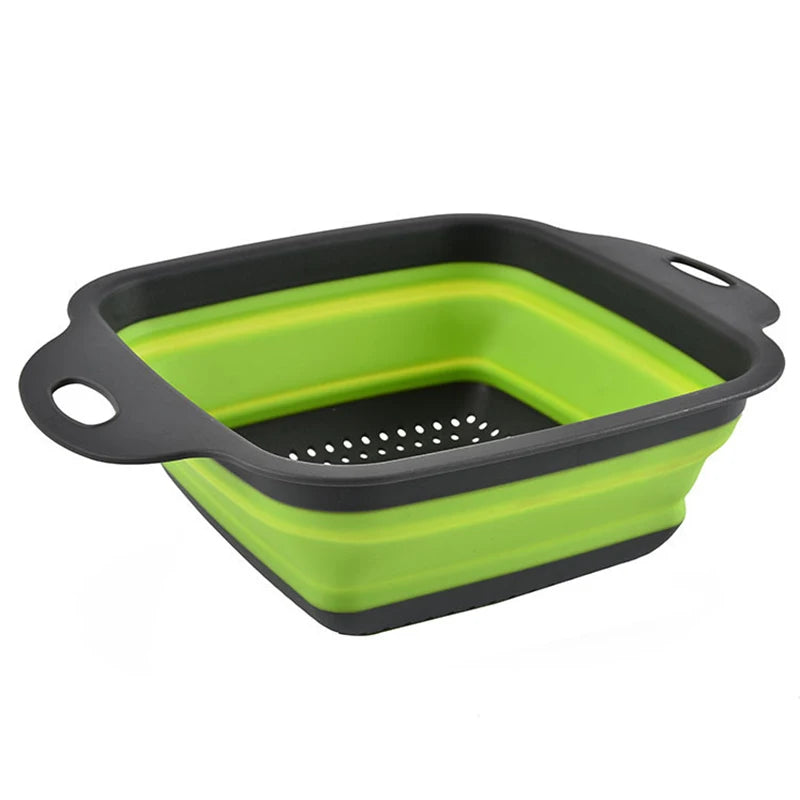 2022 Foldable Vegetable Washing Basket Vegetable Fruit Filter Portable Colander Collapsible Drainer Kitchen Accessories Gadgets
