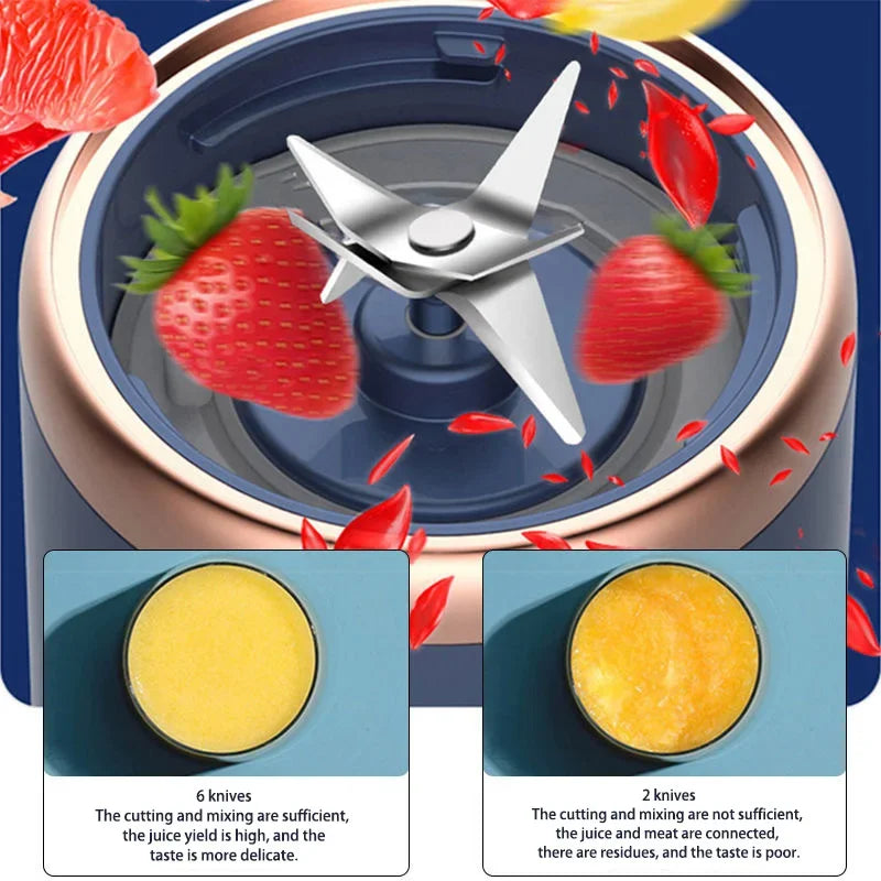 Multifunctional Double Cup Electric Fruit Juicer Portable Juicer Fruit Blender