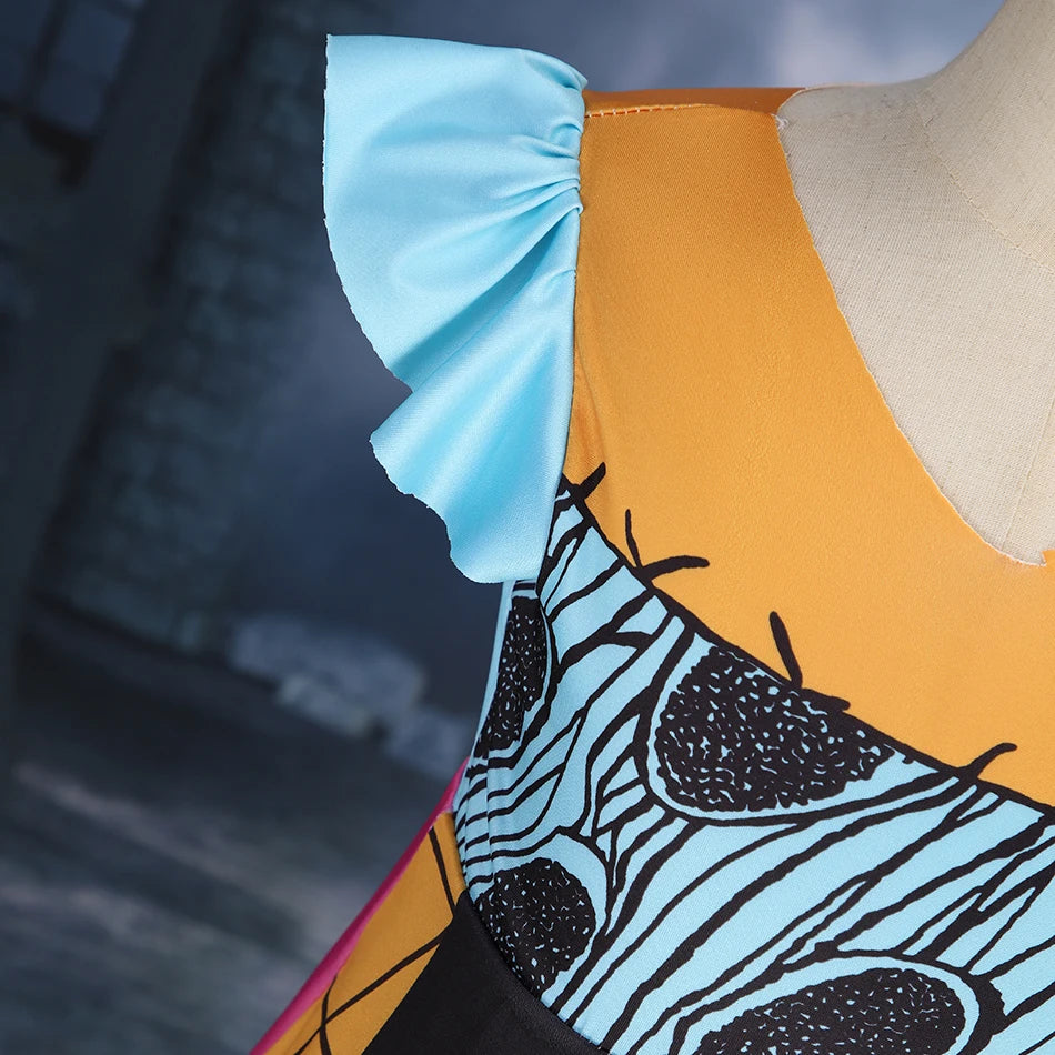 Baby Girls Halloween Costumes Cosplay Dress Nightmare Before Children Christmas Carnival Princess Sally Party Clothes 2-10 Years