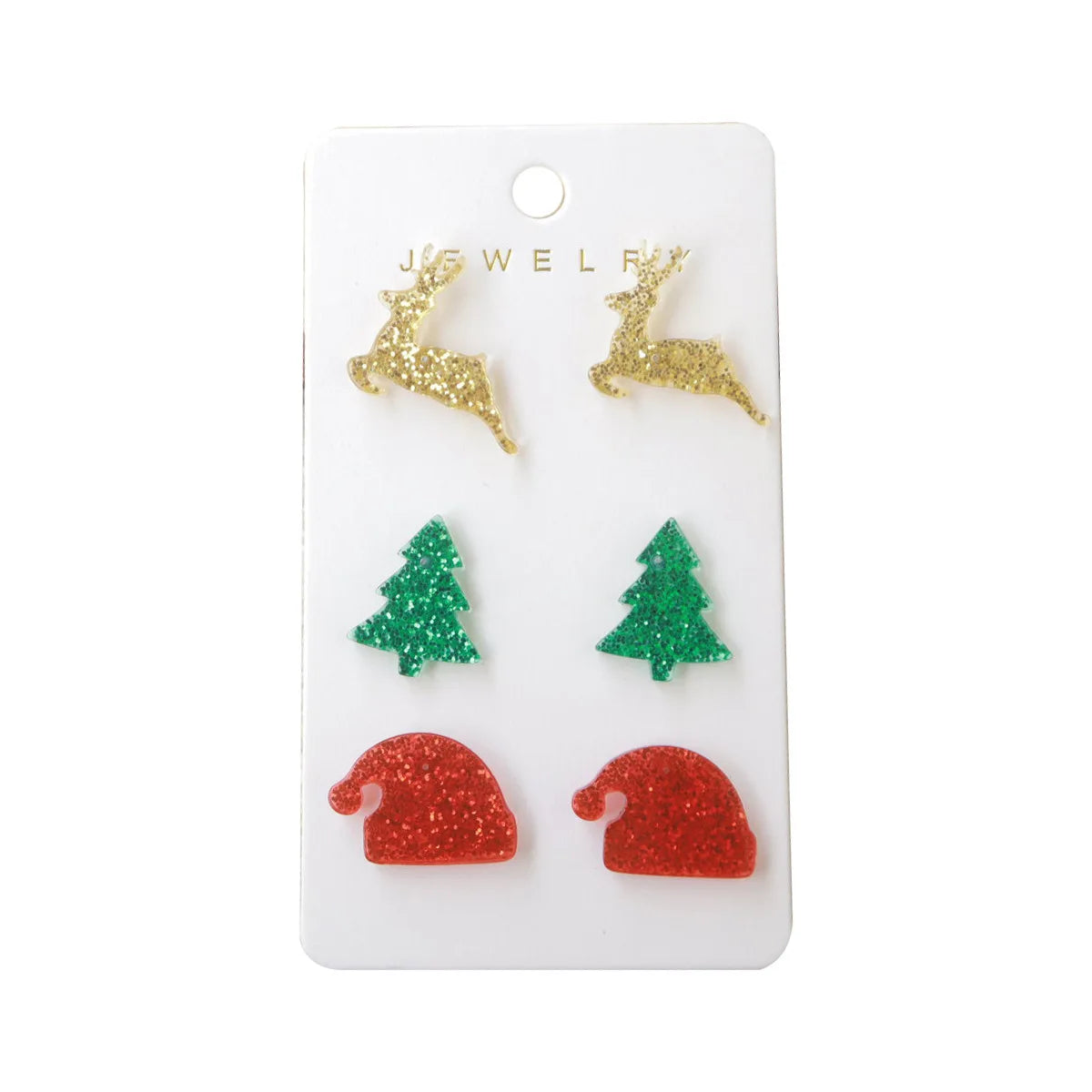 Christmas Earrings Bestsellers: Christmas Cap Stud Earrings, Cute And Fresh European And American Earrings With Diamonds