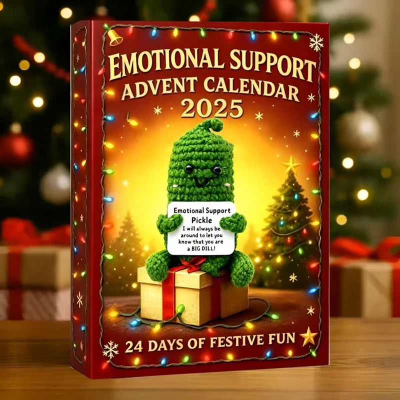 Emotional Support Advent Calendar Acrylic Ornament Birthday Christmas Gift for All Ages 24 Days Countdown Advent Calendar New