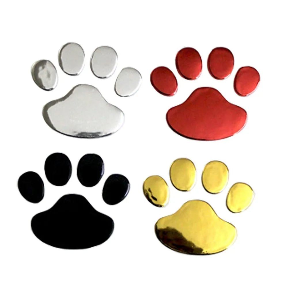 2pcs/Set Car PVC Sticker Cool Design Paw 3D Animal Dog Cat Bear Foot Prints Footprint Decal Car Stickers Accessories