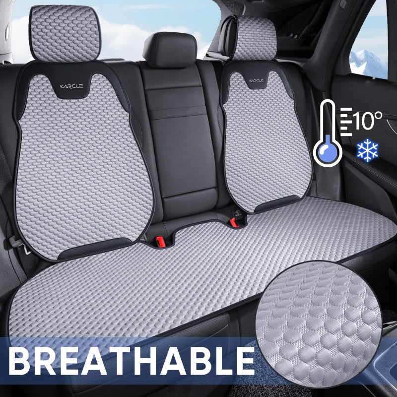 Universal Ice Silk Summer Car Seat Covers Breathable Car Seat Covers Full Set Sweat Absorption Auto Seat Cushion Car Accessories