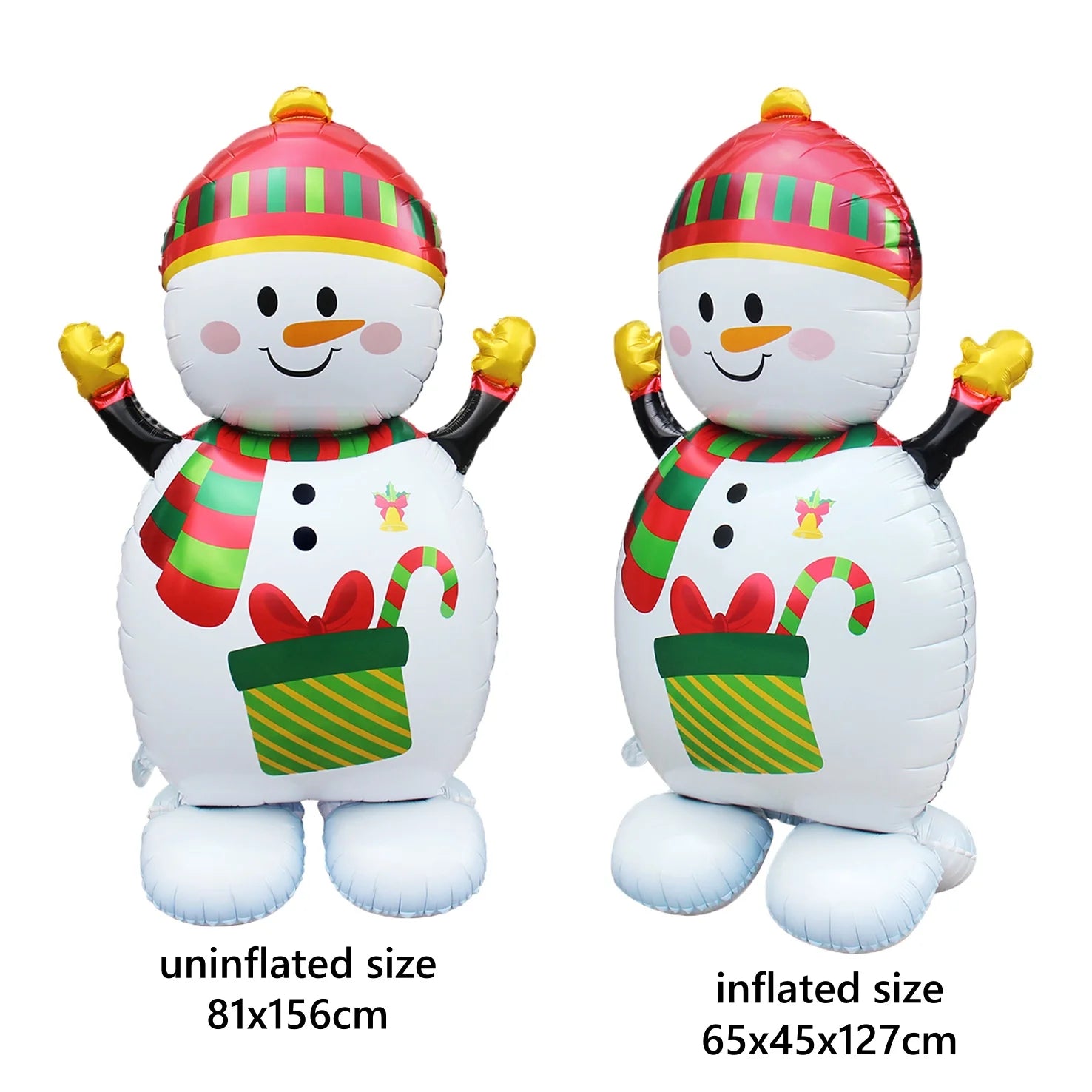 1pc New Extra Large Standing Santa Claus Foil Balloon Christmas Holiday Party Decoration New Year Birthday Supplies Easter Gift