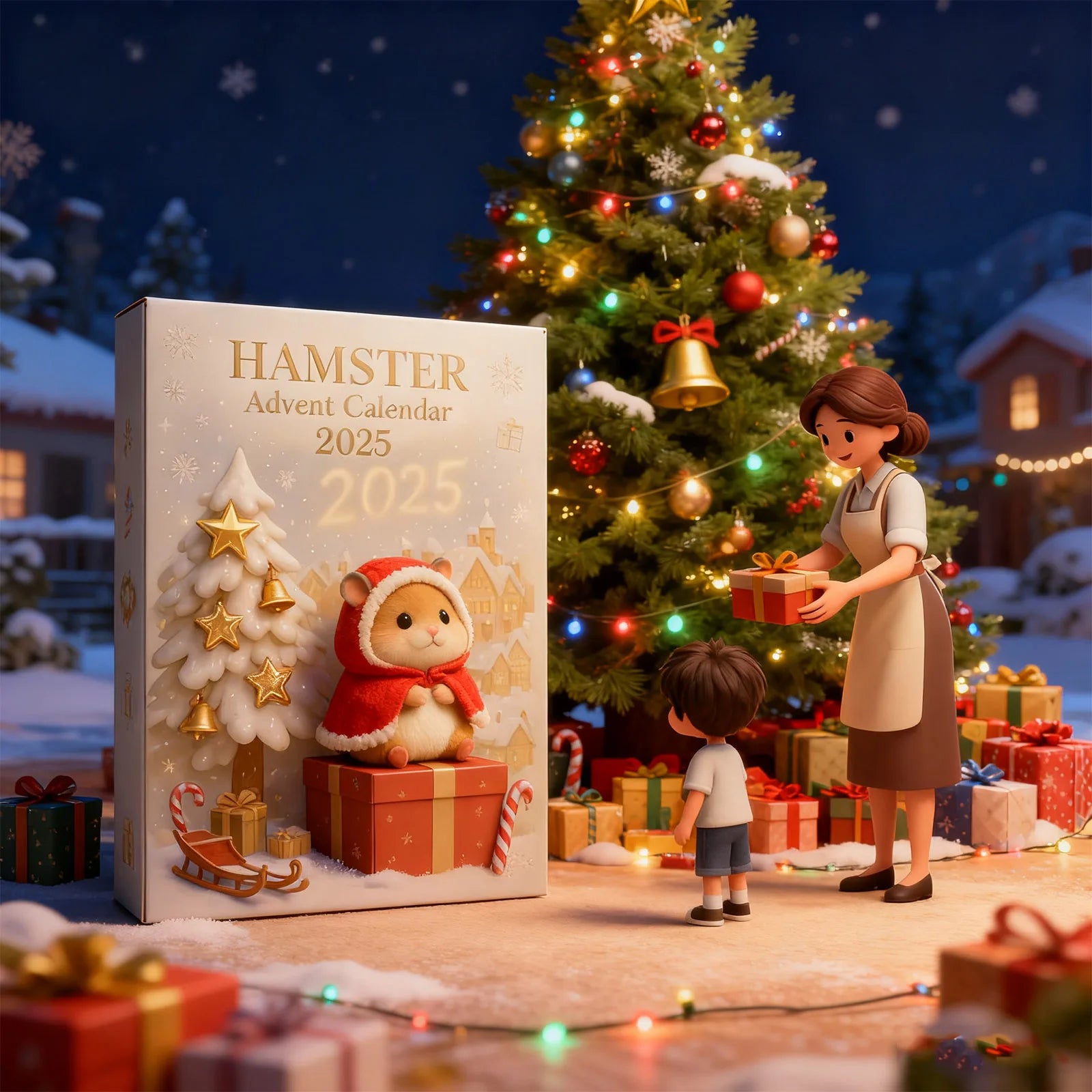 24 Days Christmas Cute Mouse Advent Calendar Countdown Calendar Collectibles Christmas Advent Calendar Christmas Party Decor 2d