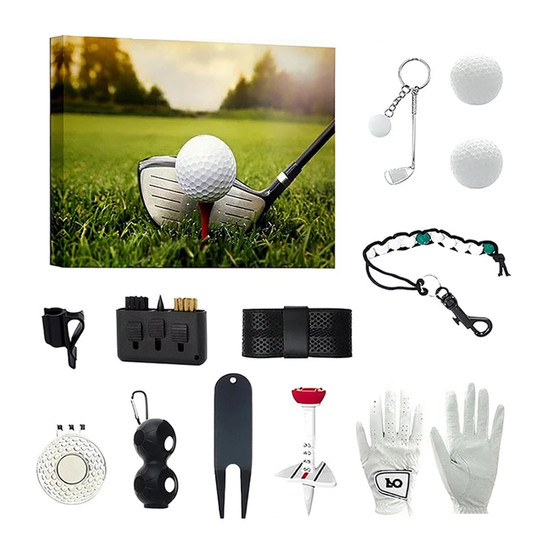 Christmas Golf Set 24 Days Advent Calendar 2025 Family Friends Countdown Outdoor Sports Tool Blind Box Gift For Golf Enthusiasts