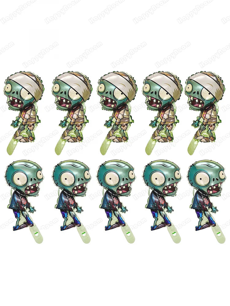 Mini Plants Vs. Zombies Foil Balloons Halloween Festival Decoration Balloons Horror Party Inflatable Globos Children's Toy Gifts