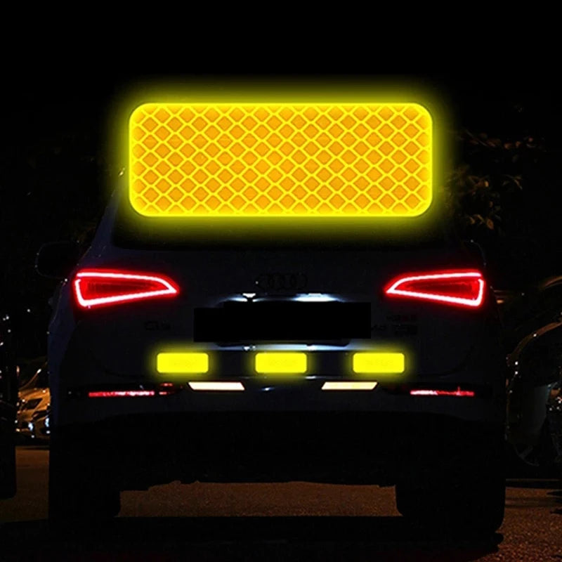 10pcs/set Car Bumper Reflective Safety Strip Stickers Car Reflective Sticker Reflective Warning Safety Tape