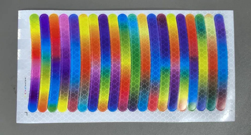 Car Universal  Wheel Hub Reflective Stripes Safety Opening Warning Sticker Tape Auto Warning Reflective Tape Exterior Accessorie