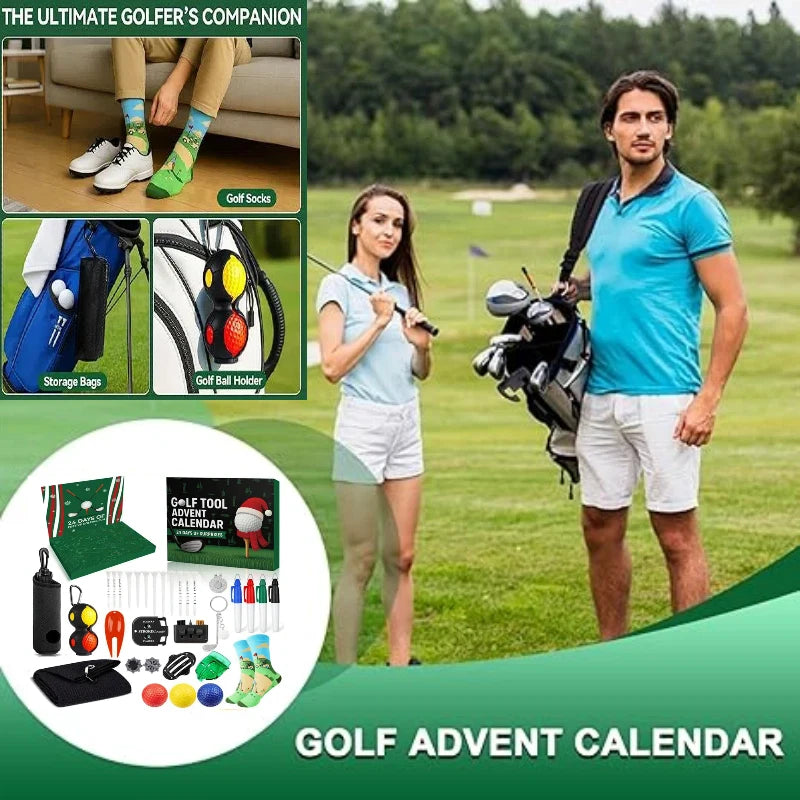 Christmas Golf Set 24 Days Advent Calendar 2025 Family Friends Countdown Outdoor Sports Tool Blind Box Gift For Golf Enthusiasts