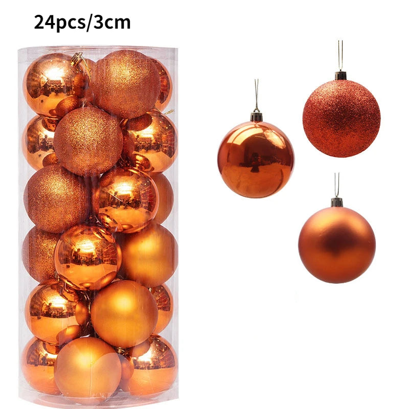24/36 Pcs Christmas Balls New Year Party Decoration Xmas Tree Ornaments Christmas Hanging Ornament Home Decor Gifts Navidad 2025