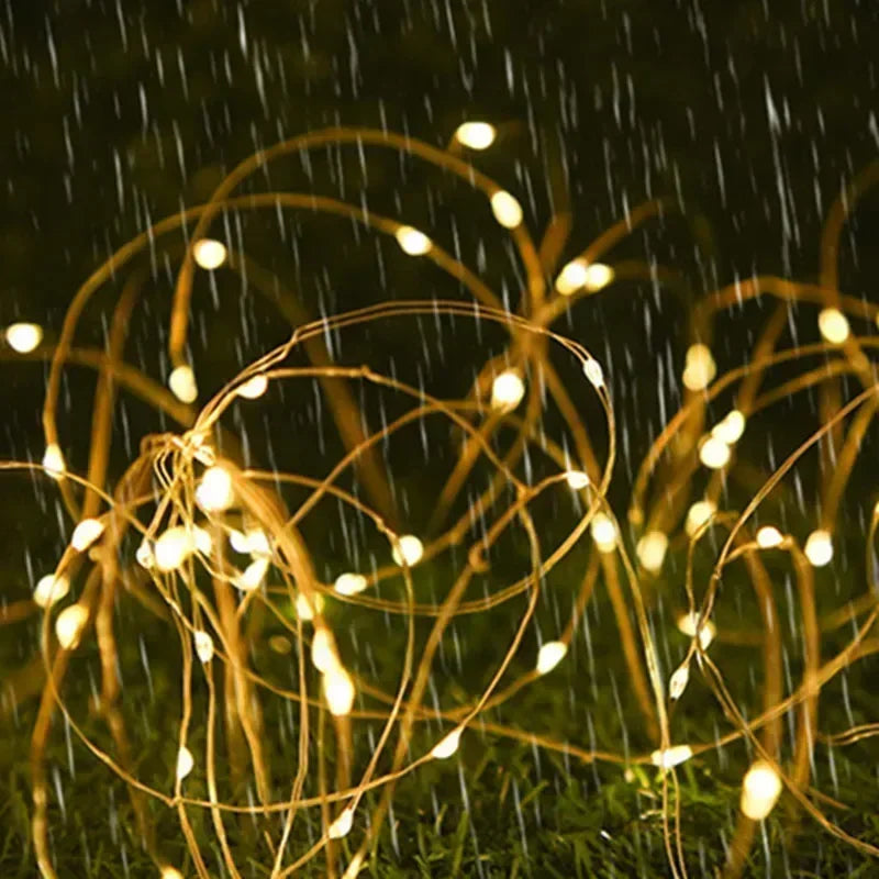1 Set of Solar Light String OutdoOr Waterproof 8-mode Copper Wire, Fairy Tale Light, Christmas Light, Used for Outdoor Garden