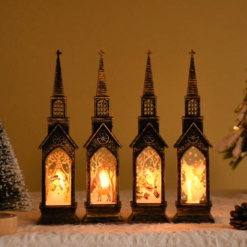 2025 Christmas LED Night Light Santa Claus Snowman Lantern Lamp Table Ornament Christmas Decoration for Home Xmas Navidad Gifts