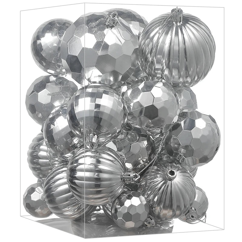 Christmas Ball Ornaments 30Pcs of 4/6/8CM Shatterproof Plastic Christmas Ball Xmas Tree Hanging Decor for Home New Year Decor