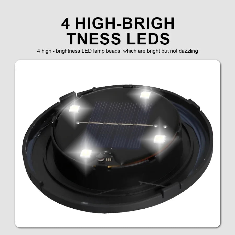 LED Solar Stone Lights Outdoor Waterproof Solar Powered Rock Light,Outdoor Landscaping Spotlights Solar Garden Yard Decor Lamp