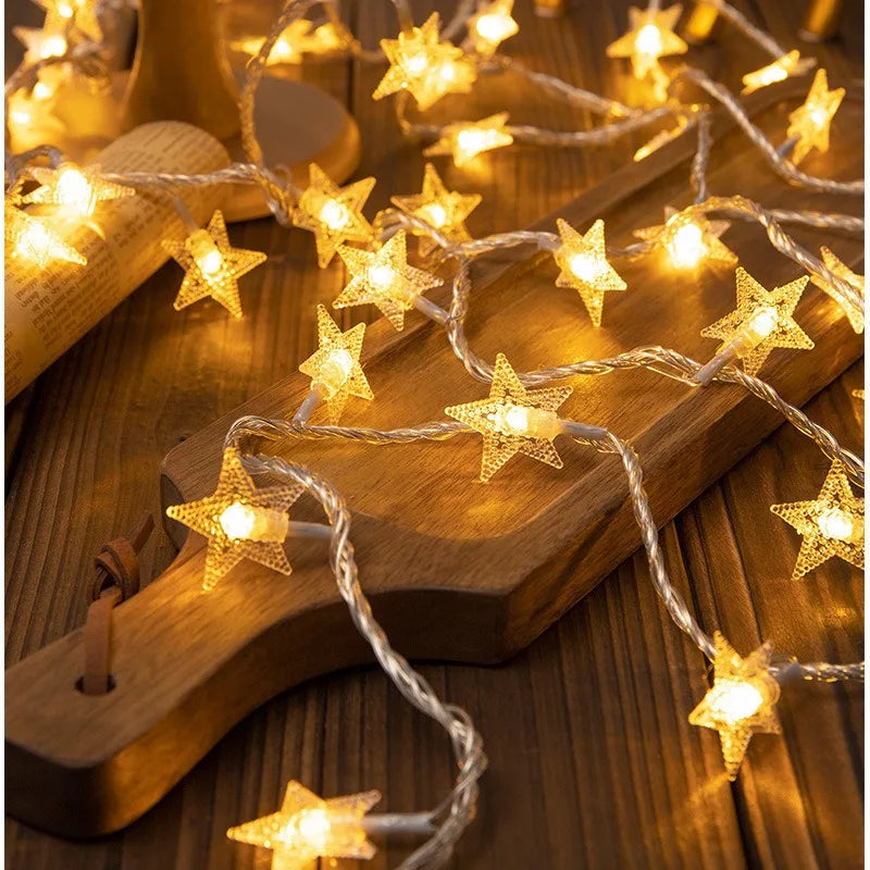 3M 2025 Christmas Decoration for Home Christmas Lights Snowflake String Lights Fairy LED Lamp New Year 2026 Tree Garden Noel 6