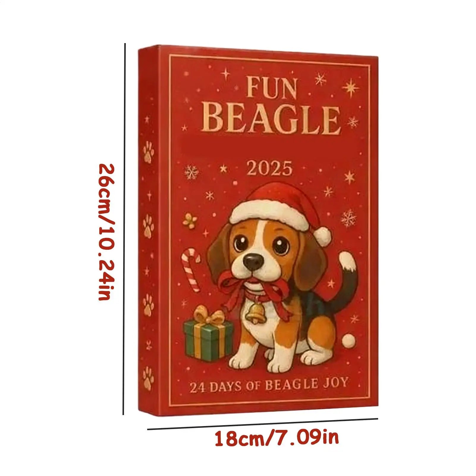 Christmas Advent Calendar 2D Acrylic Beagle Pendant Decor 24 Days Dog Charm Christmas Countdown Calendar for Xmas Tree Decor