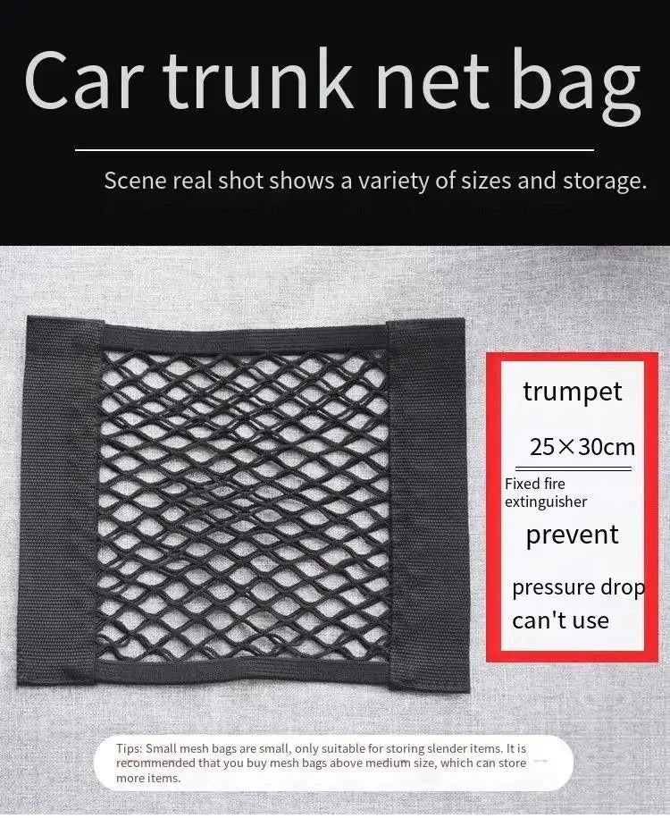 Car Back Rear Trunk Bag Organizer Mesh Net Auto Seat Back Storage Bag Pocket Universal Car Stowing Tidying Elastic String Net