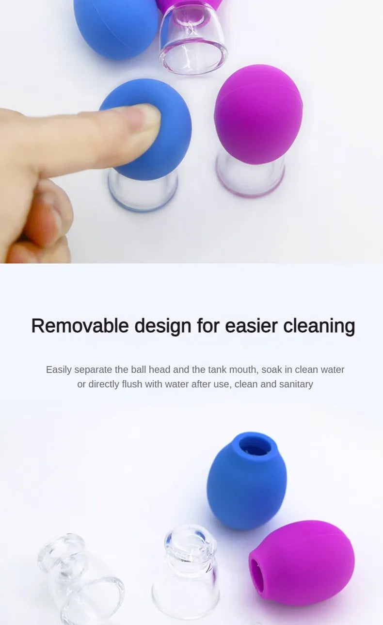 1/5/10pcs Silicone Massage Cupping For Body Face Neck Eye Cellulite Massager Vacuum Tank Body Facial Care Anti-aging Beauty Tool