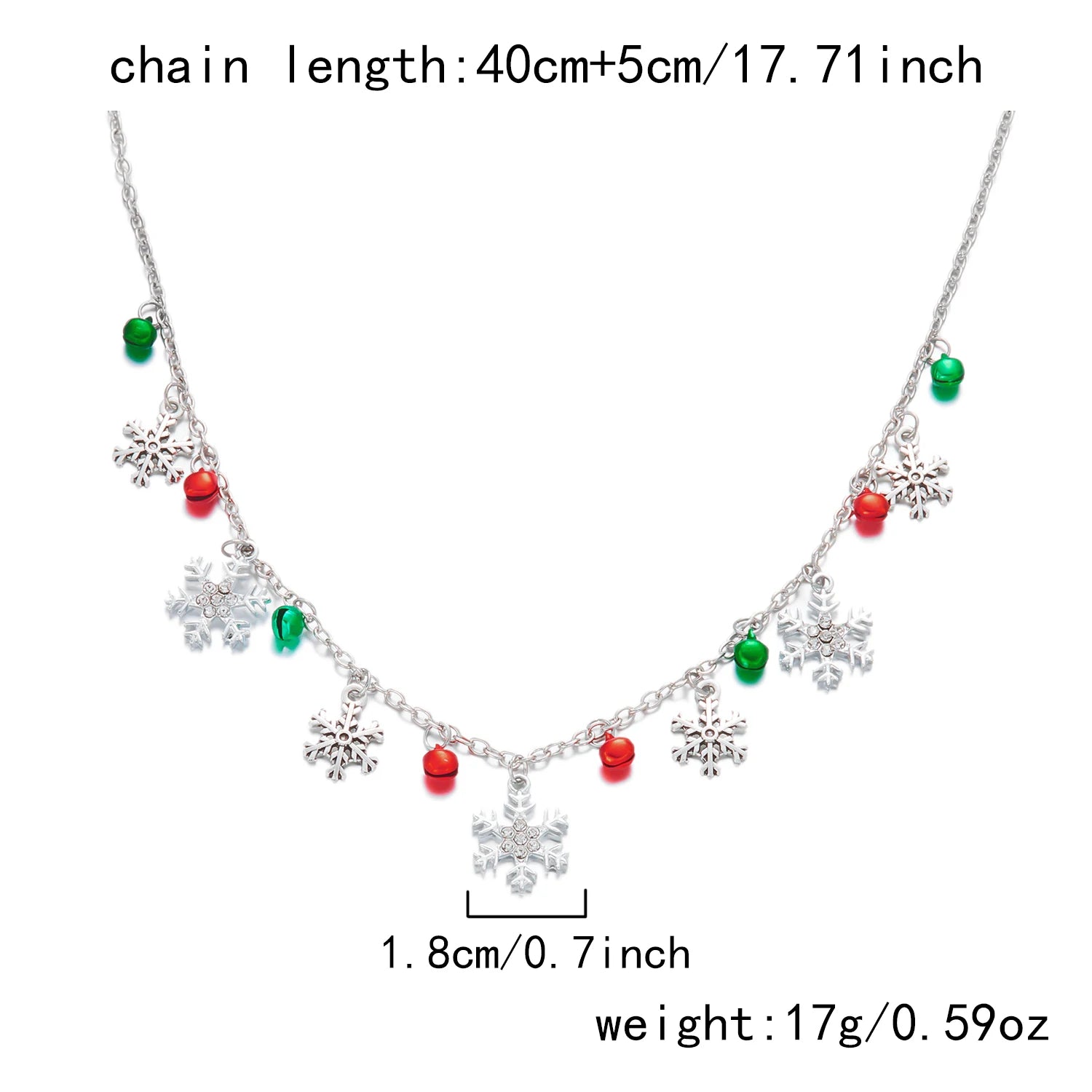 Christmas Glitter Snowflake Bell Pendant Bracelet for Women Rhinestone Necklace Xmas Joy Holiday Party Jewelry Gift