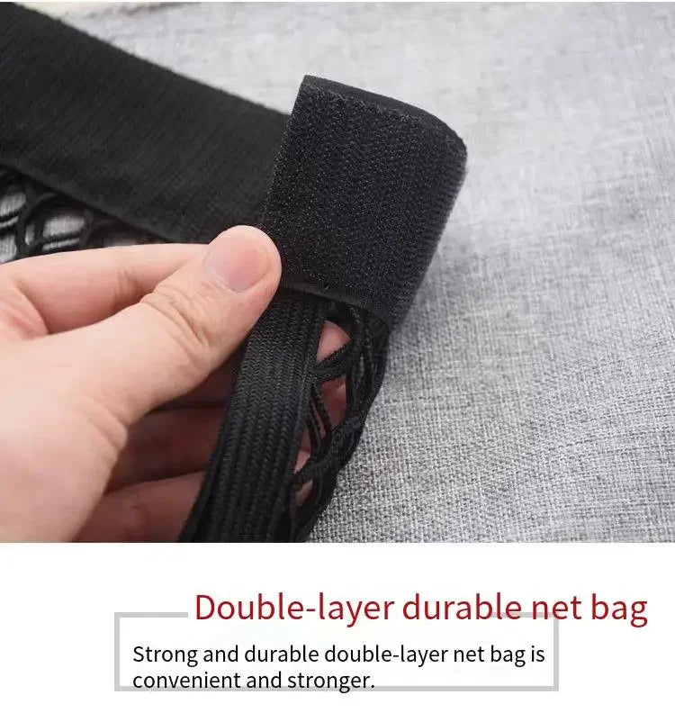 Car Back Rear Trunk Bag Organizer Mesh Net Auto Seat Back Storage Bag Pocket Universal Car Stowing Tidying Elastic String Net