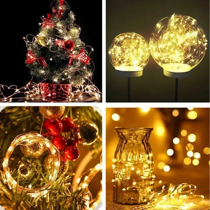 1 Set of Solar Light String OutdoOr Waterproof 8-mode Copper Wire, Fairy Tale Light, Christmas Light, Used for Outdoor Garden