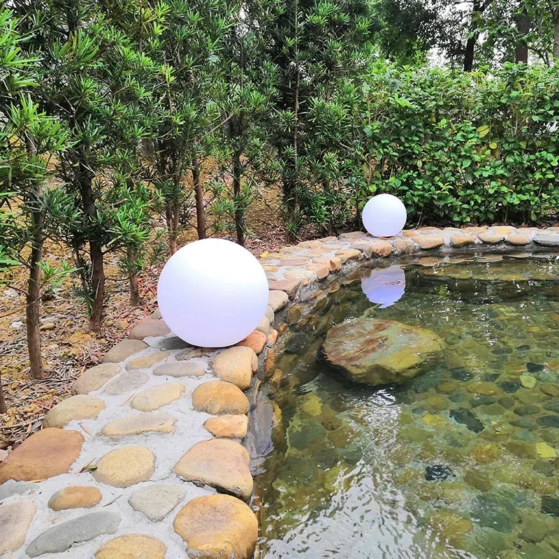 LED Ball Light Solar Lamp Outdoor Lawn Lamp Luminous Ball Pool Bedroom Table Party Garden Lighting Remote Control Waterproof