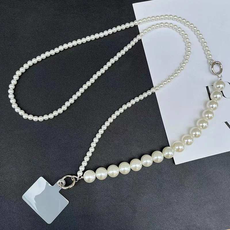 Korean Luxury Mobile Phone Corssbody Lanyard Pearl Bracelets Chain For iPhone 14 15 pro max Samsung Flip 4 S21 s22 S23 Ultra