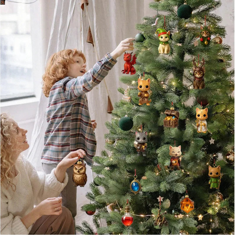 2025 Dungeons & Cats Advent Calendar Doll Christmas Atmosphere Decorative Gifts New Year 24 Days Countdown Surprise Blind Box