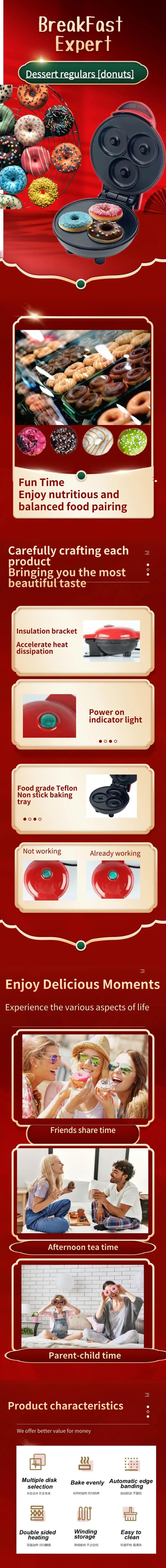 3-Hole Donut Maker Food Processing Machine