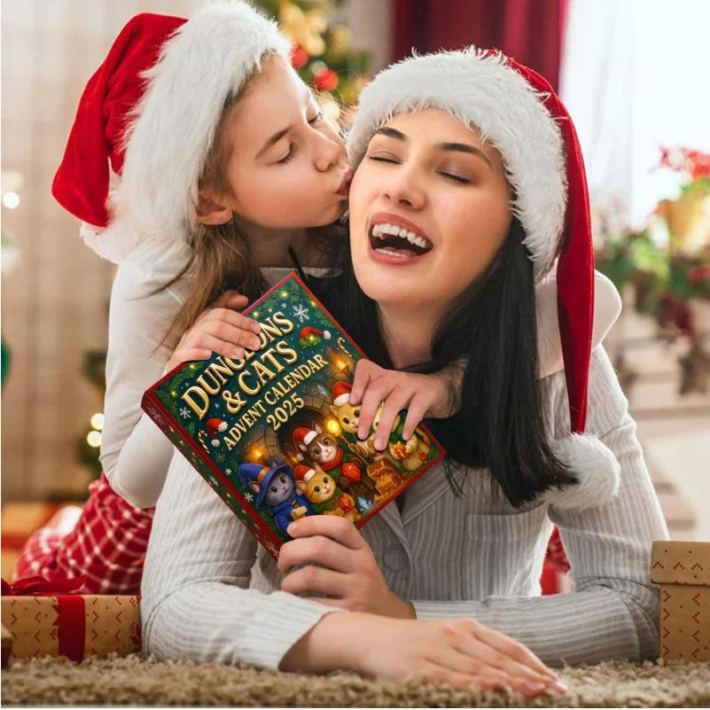 2025 Dungeons & Cats Advent Calendar Doll Christmas Atmosphere Decorative Gifts New Year 24 Days Countdown Surprise Blind Box