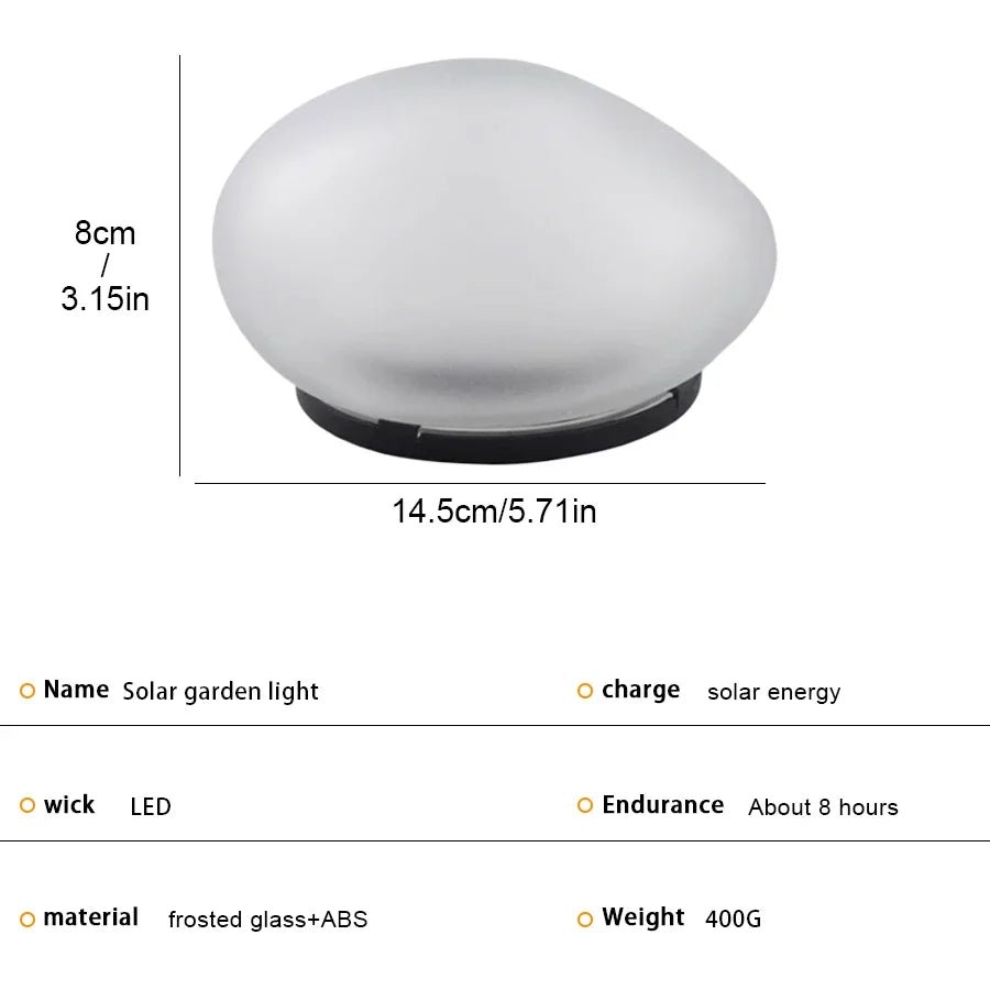 LED Solar Stone Lights Outdoor Waterproof Solar Powered Rock Light,Outdoor Landscaping Spotlights Solar Garden Yard Decor Lamp