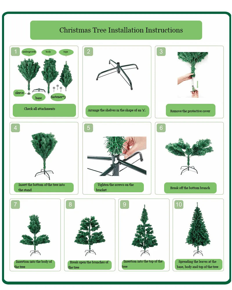 Hot Sale PE+PVC Auto Tree Encryption Christmas Tree for Christmas Home &Mall School Decoration and New Year &Chrismas Decoration
