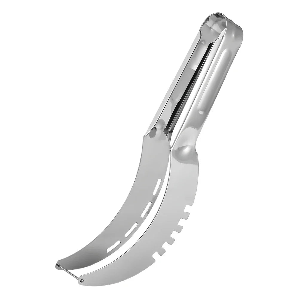 Stainless Steel Safe Efficient Watermelon Slicer Server with Non-Slip Handle Fruit Divider Watermelon Slicer Cutter Fruit Tools