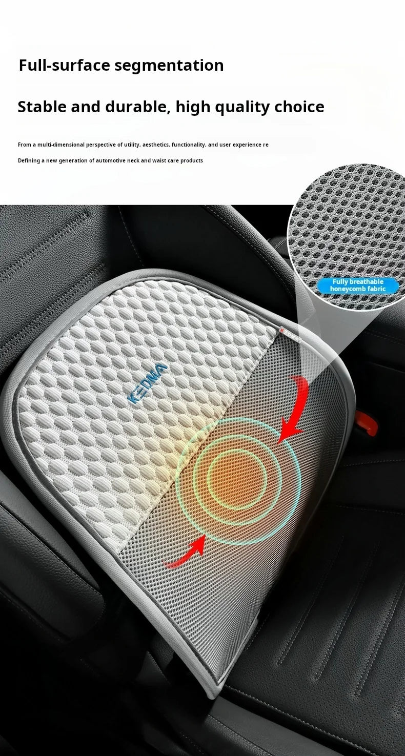 Car Chair Back Cusion Mesh Lumbar Anti-Fatigue Brace Elastic Cushion Massage Back Cushion Pad Support Summer Cool Breathable