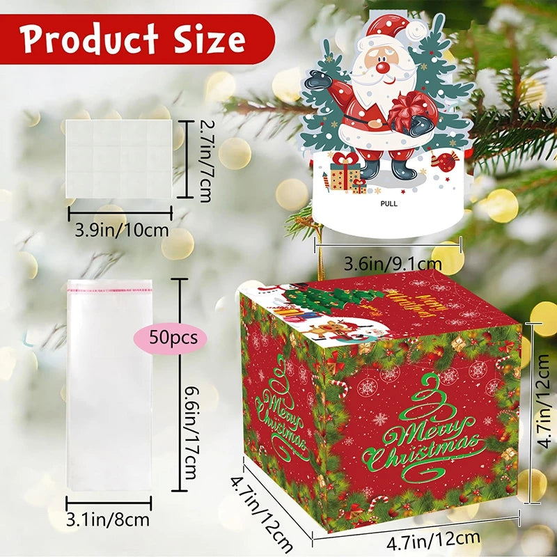 Christmas Money Gift Box Christmas Party Favors Gifts 2025 Navidad Suprise for Friends New Year Party Accessories