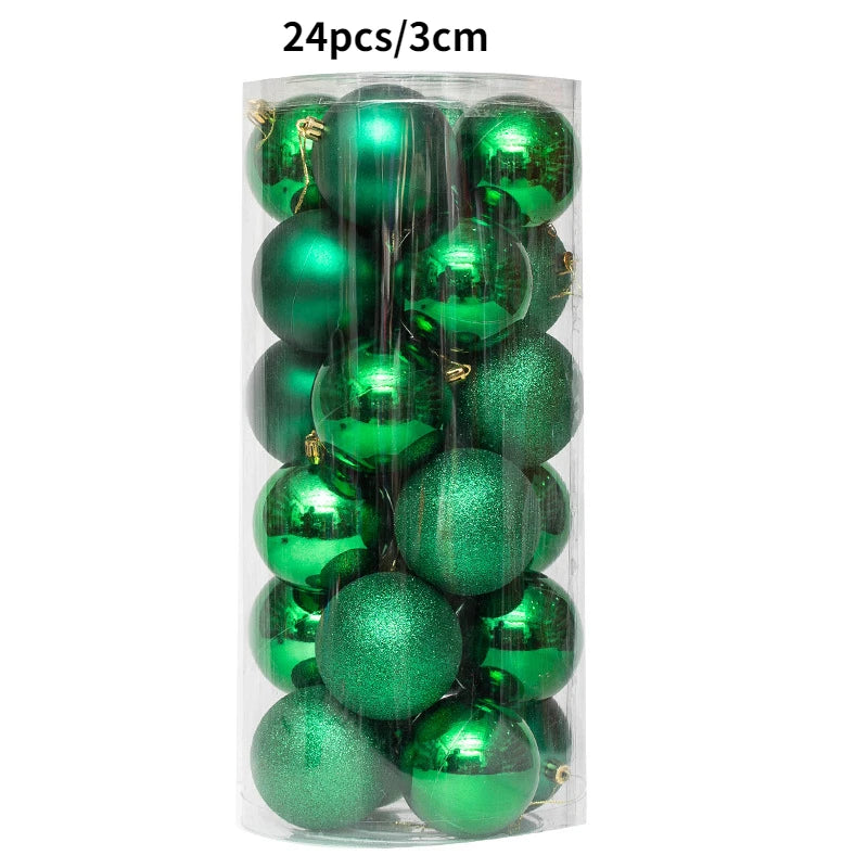 24/36 Pcs Christmas Balls New Year Party Decoration Xmas Tree Ornaments Christmas Hanging Ornament Home Decor Gifts Navidad 2025