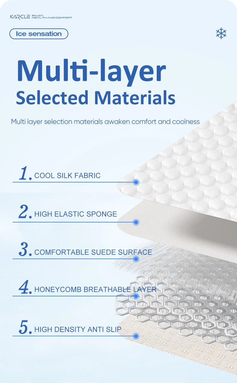 Universal Ice Silk Summer Car Seat Covers Breathable Car Seat Covers Full Set Sweat Absorption Auto Seat Cushion Car Accessories
