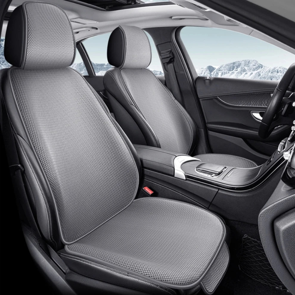 Single Summer Thickeneded Ice Silk Car Seat Cushion, 3D Fiber Honeycomb Mesh, Three-Dimensional Rebound, Comfortable and Breathable, Machine Washable, Suitable for Most Cars, Trucks, Suv