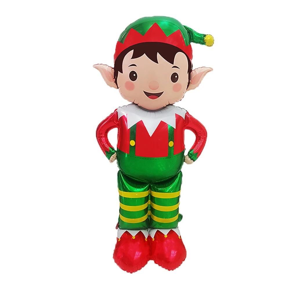 1pc New Extra Large Standing Santa Claus Foil Balloon Christmas Holiday Party Decoration New Year Birthday Supplies Easter Gift