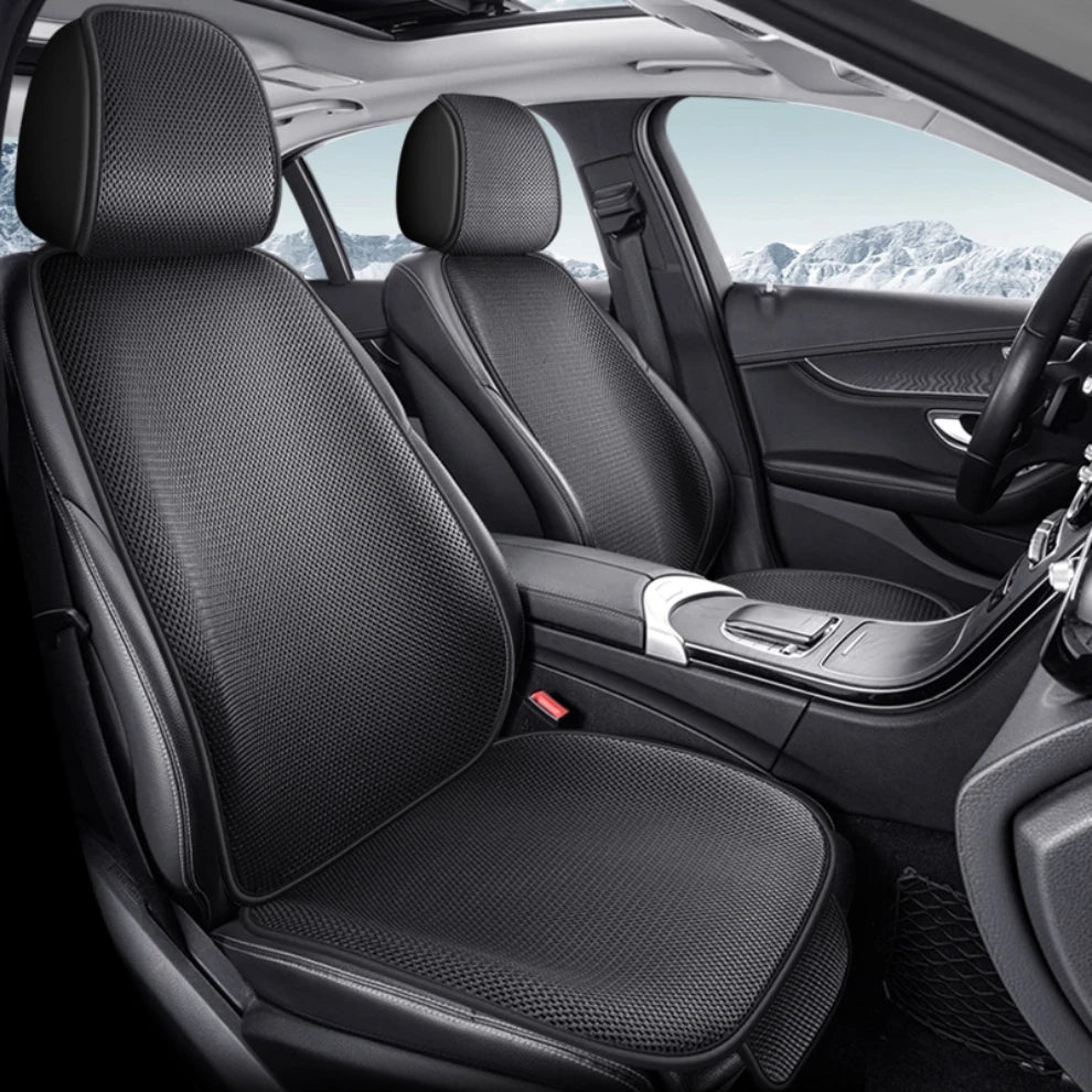 Single Summer Thickeneded Ice Silk Car Seat Cushion, 3D Fiber Honeycomb Mesh, Three-Dimensional Rebound, Comfortable and Breathable, Machine Washable, Suitable for Most Cars, Trucks, Suv