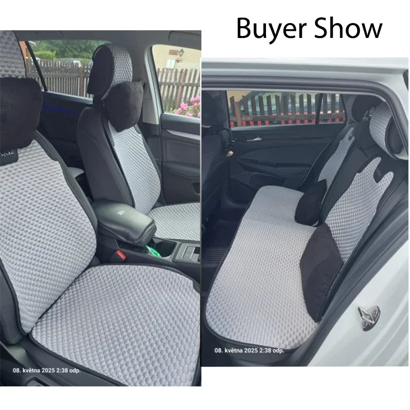 Universal Ice Silk Summer Car Seat Covers Breathable Car Seat Covers Full Set Sweat Absorption Auto Seat Cushion Car Accessories
