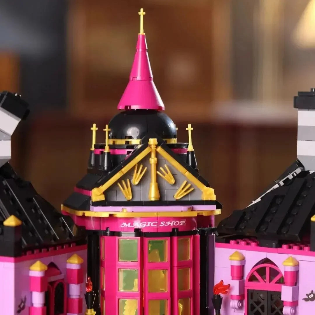 Mini Bricks1366PCS Creative Expert Magic Shop Building Blocks Assembly Model Lighting Street View Castle DIY Toy Christmas Gift