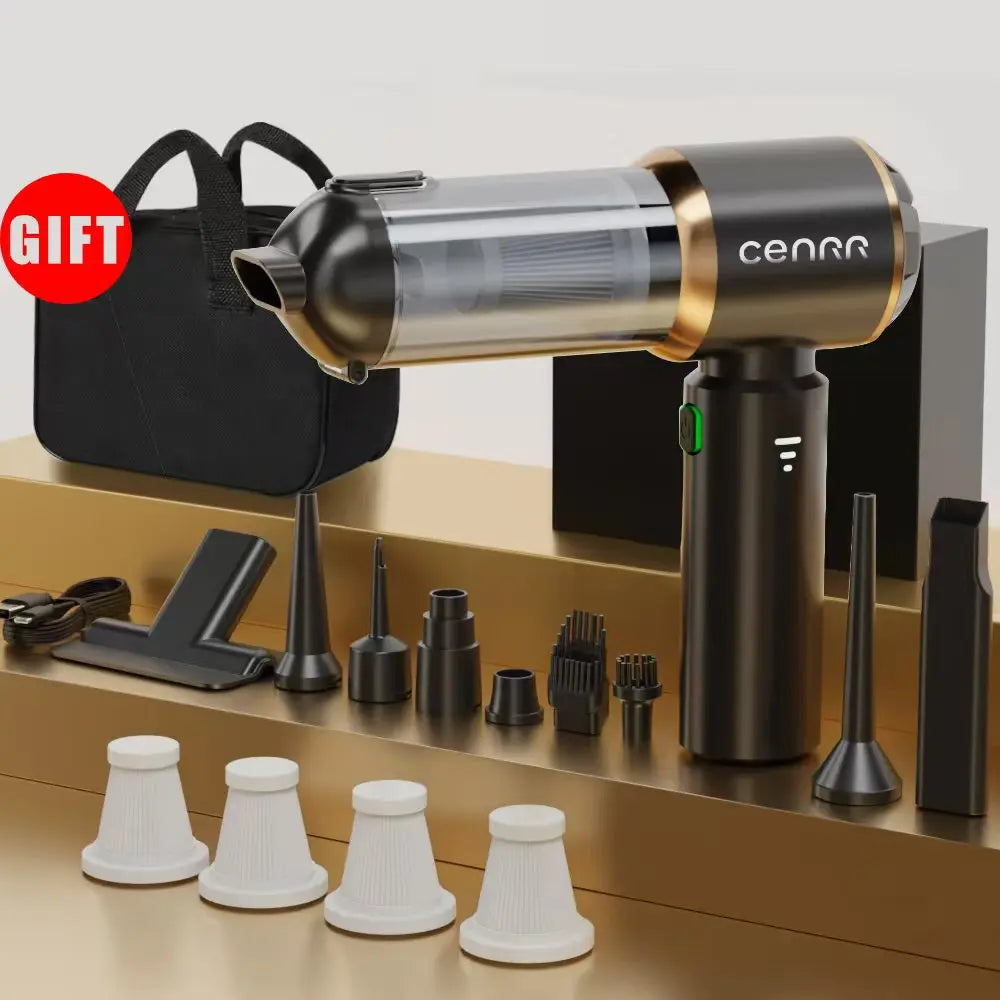 CENRR 998000PA Mini Car Vacuum Cleaner Cordless Powerful Wireless Car Cleaner HandHeld Portable Vacuum Cleaner Cleaning Machine
