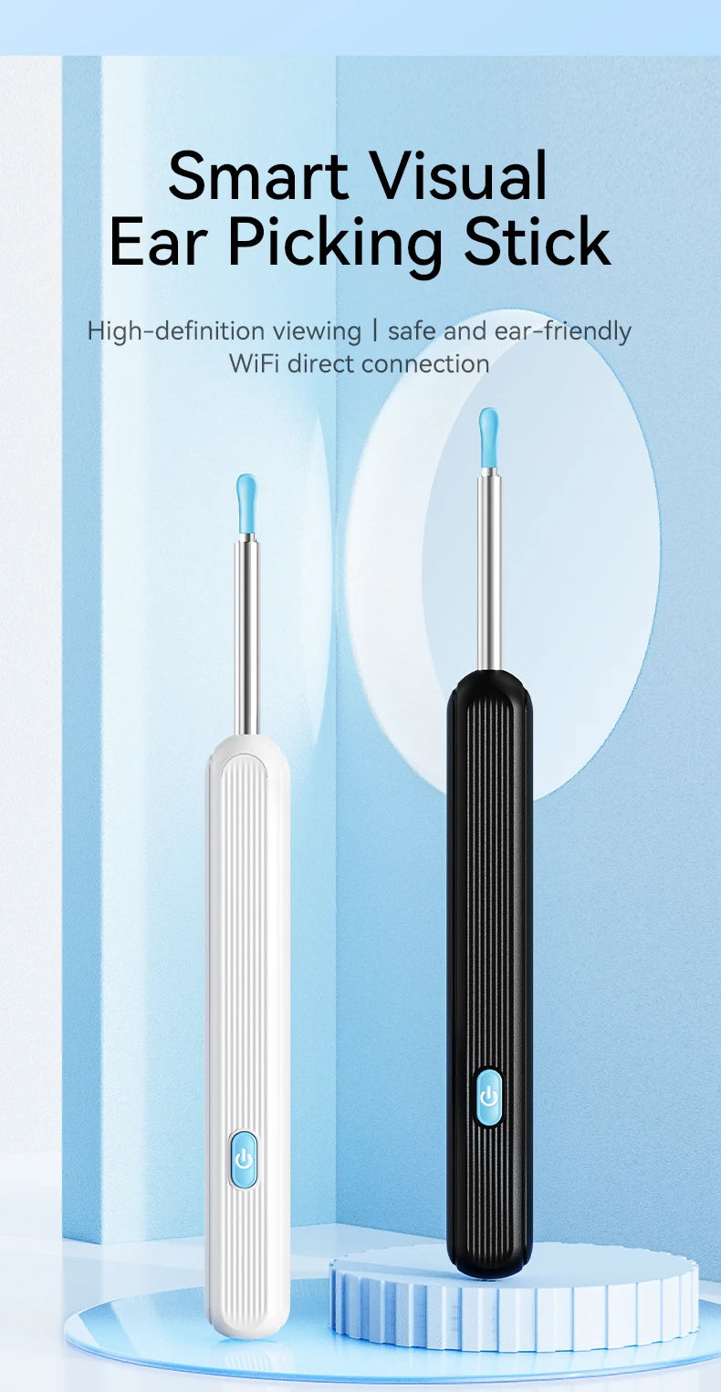 Ear Cleaner High Precision Ear Wax Removal Tool with Camera with LED Light Wireless Cleaner Smart Ear Cleaning Kit Health Care
