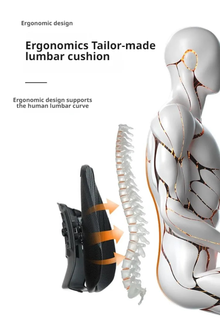 Car Chair Back Cusion Mesh Lumbar Anti-Fatigue Brace Elastic Cushion Massage Back Cushion Pad Support Summer Cool Breathable